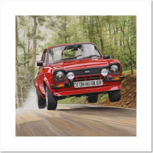 Ford Escort MK1 Red art Posters and Art